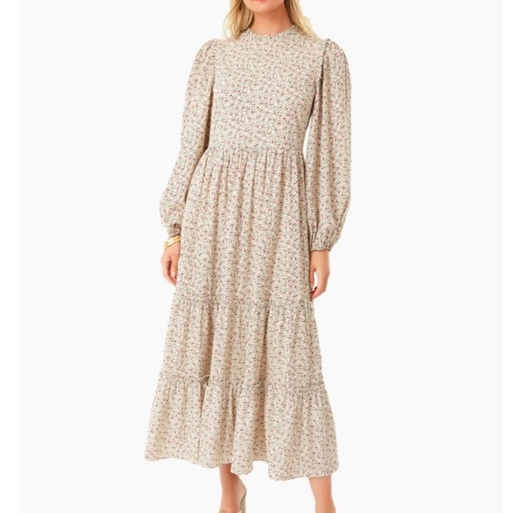 hyacinth house Dresses & Skirts - Hyacinth House cream colored floral midi dress